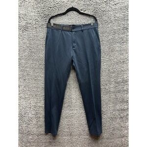 Mauvais Slim Fit Signature Half Belt Tapered Pants Navy Blue Mens Size 32